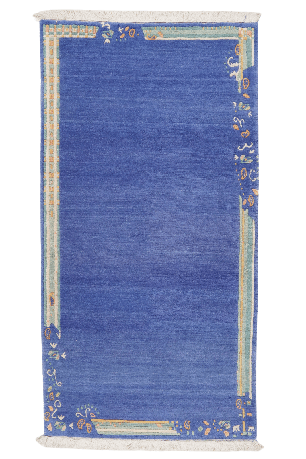 Nepal Komal — Hand-knotted, 102x198 cm, Blue, 100% Virgin Wool | Main view