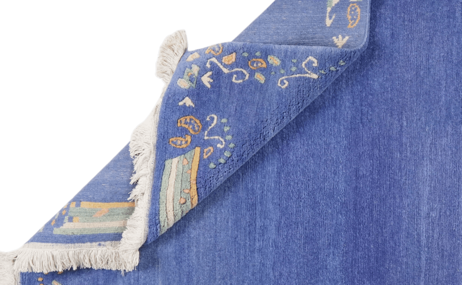 Nepal Komal — Hand-knotted, 102x198 cm, Blue, 100% Virgin Wool | View 5