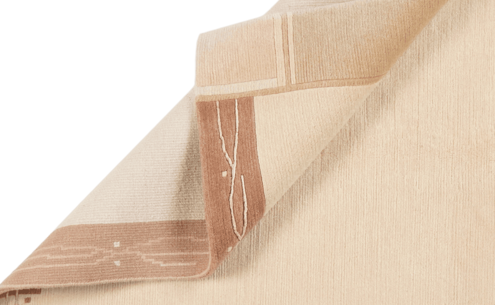 Nepal Neela — Hand-knotted, 142x201 cm, Beige, 100% Virgin Wool | View 5