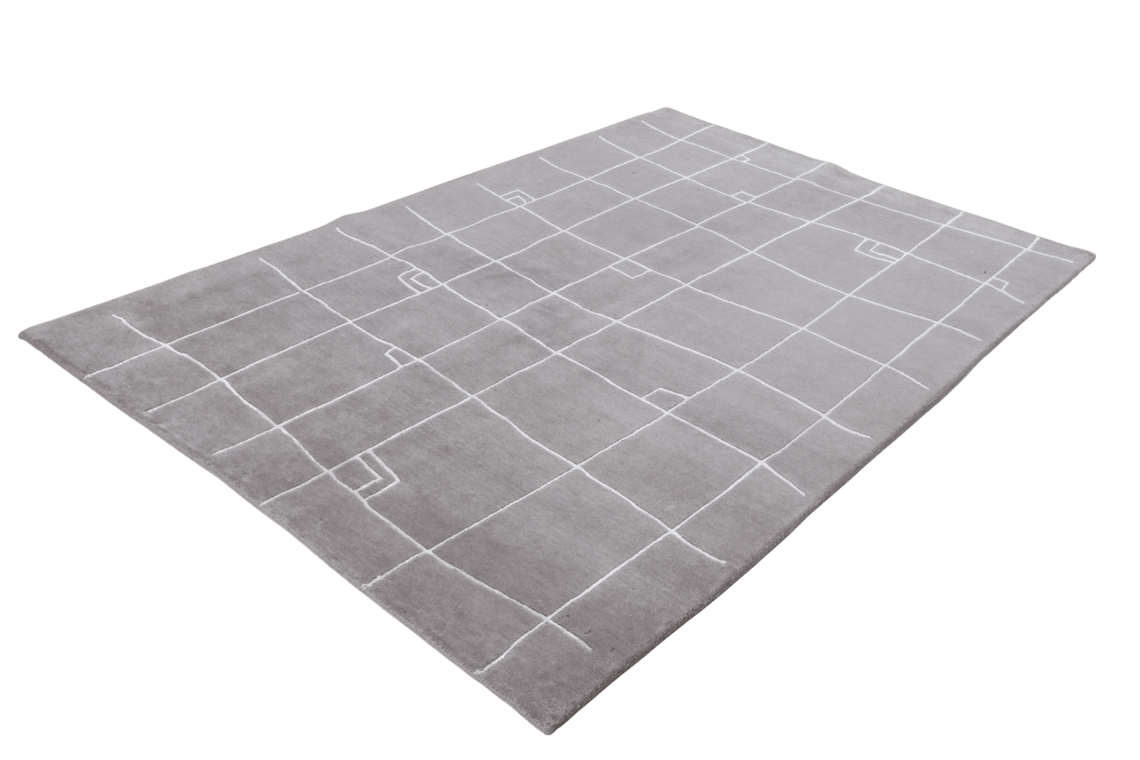 Nepal Sarina — Hand-knotted, 145x202 cm, Grey, 100% Virgin Wool | View 6