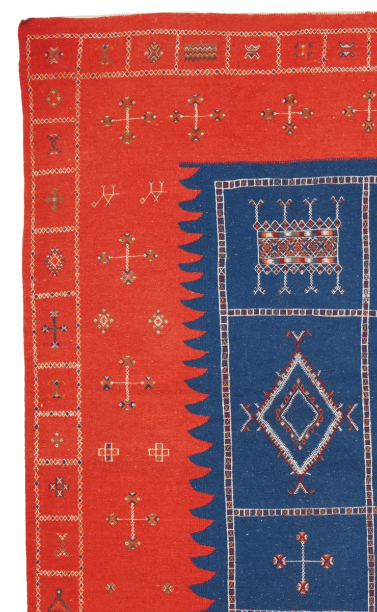 Kelim — Handmade, 208x316 cm, Blue, 100% Virgin Wool | View 3