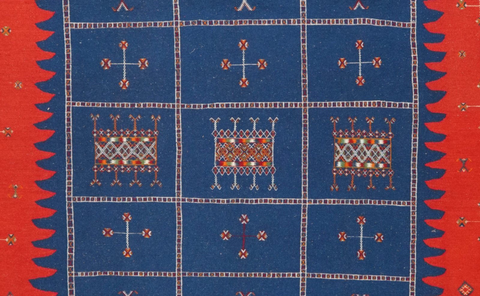 Kelim — Handmade, 208x316 cm, Blue, 100% Virgin Wool | View 4