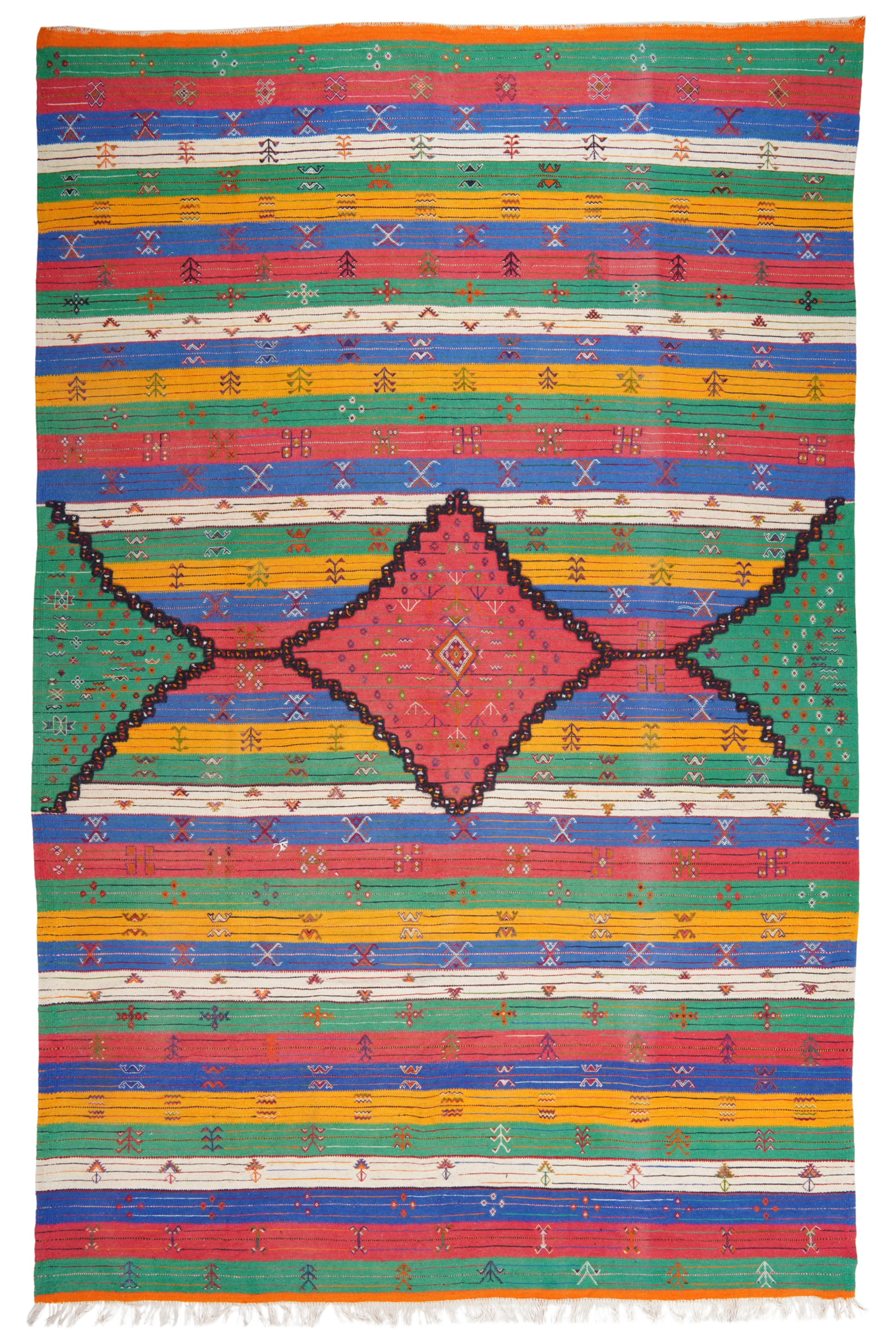 Kelim Kawtar — Handgefertigt, 318x195 cm, Bunt, 100% Virgin Wool | Main view