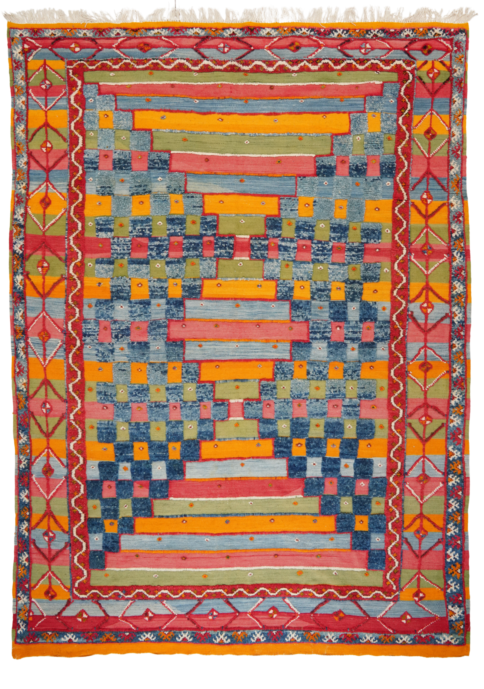 Marokko Assia — Handgefertigt, 267x195 cm, Bunt, 100% Virgin Wool | Main view