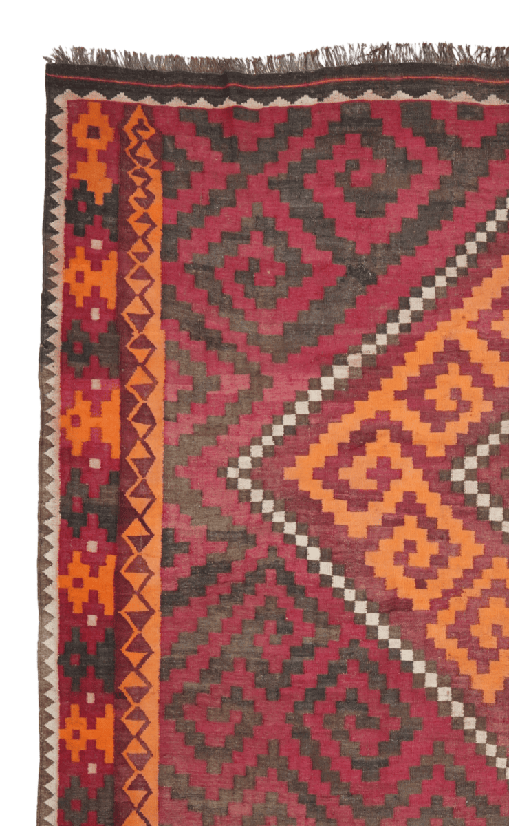 Kelim — Handmade, 305x377 cm, Red, 100% Virgin Wool | View 3
