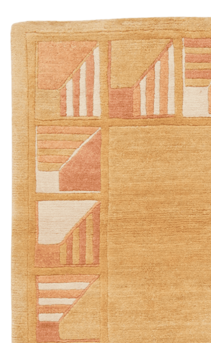Nepal Binita — Hand-knotted, 120x180 cm, Yellow, 100% Virgin Wool | View 3