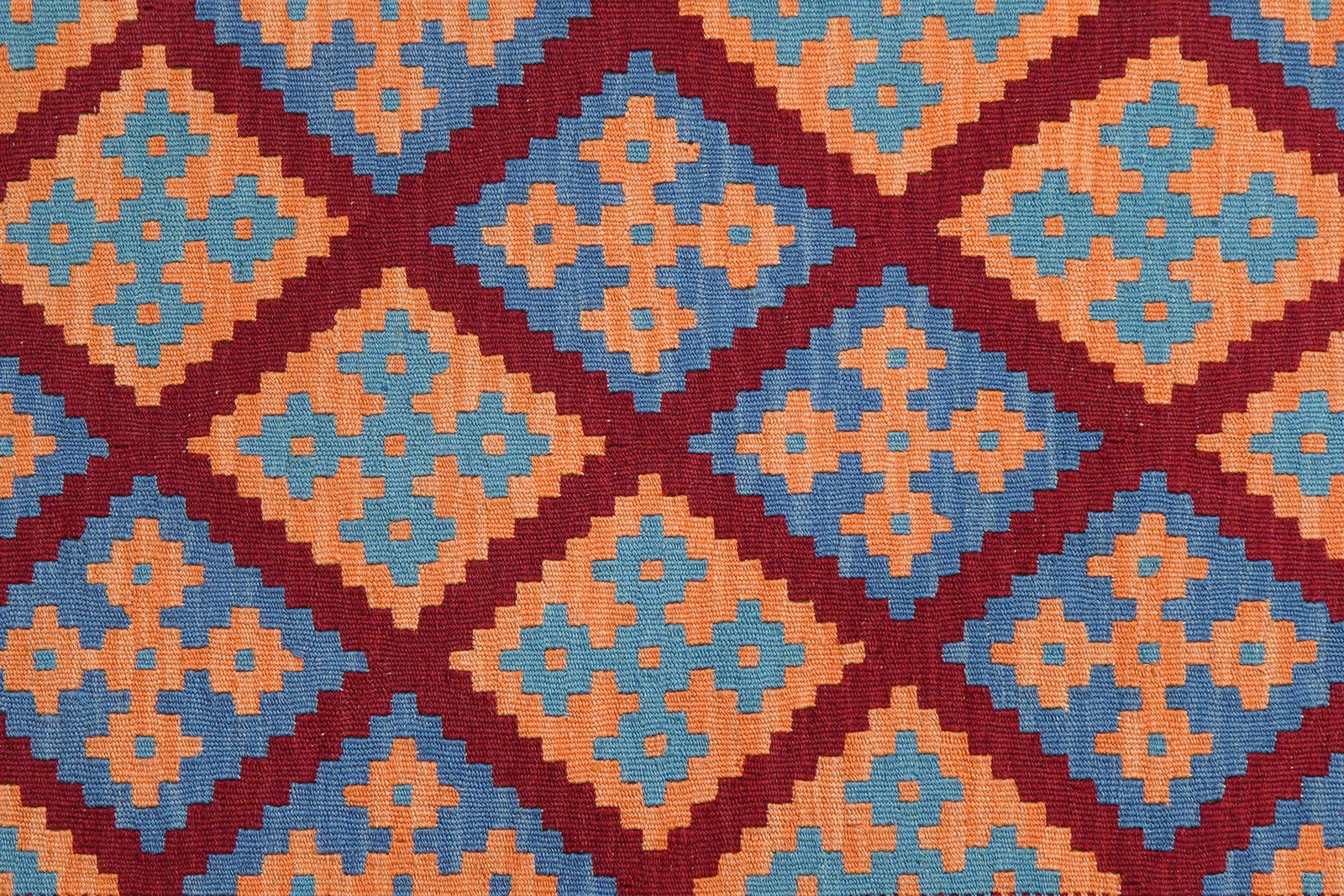 Kelim Gashgai — Handgefertigt, 178x124 cm, Orange, 100% Virgin Wool | View 6