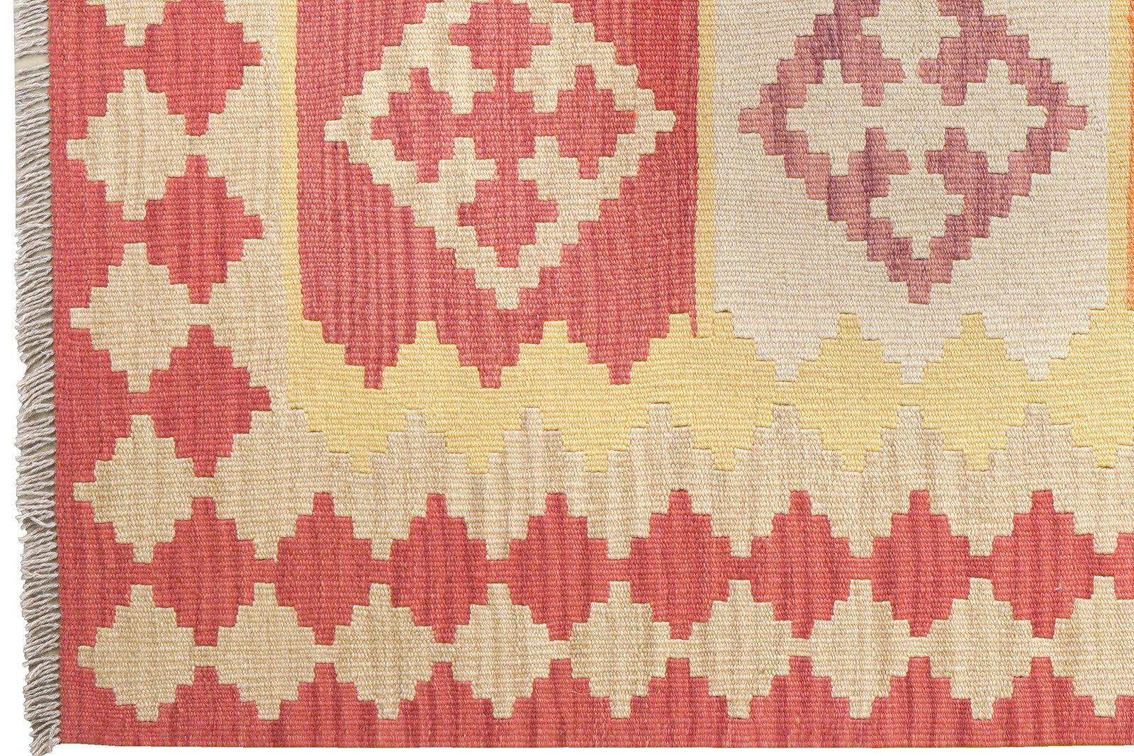 Kelim Gashgai — Handgefertigt, 193x151 cm, Rot, 100% Virgin Wool | View 4