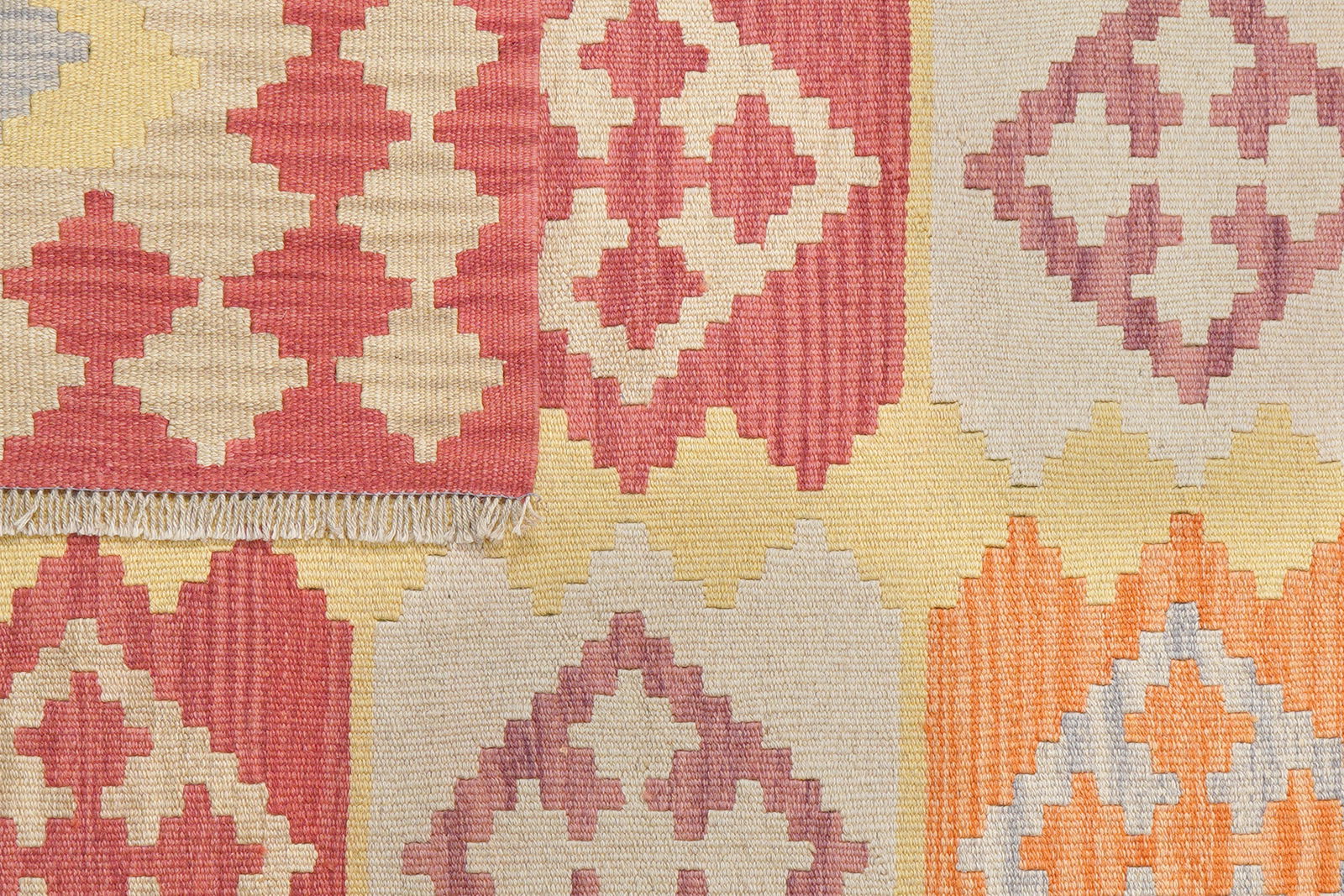 Kelim Gashgai — Handgefertigt, 193x151 cm, Rot, 100% Virgin Wool | View 7