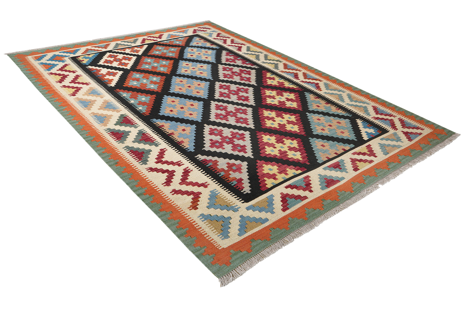 Kelim Gashgai — Handgefertigt, 200x162 cm, Beige, 100% Virgin Wool | View 5