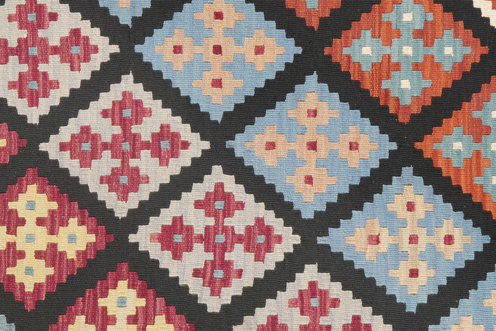 Kelim Gashgai — Handgefertigt, 200x162 cm, Beige, 100% Virgin Wool | View 6