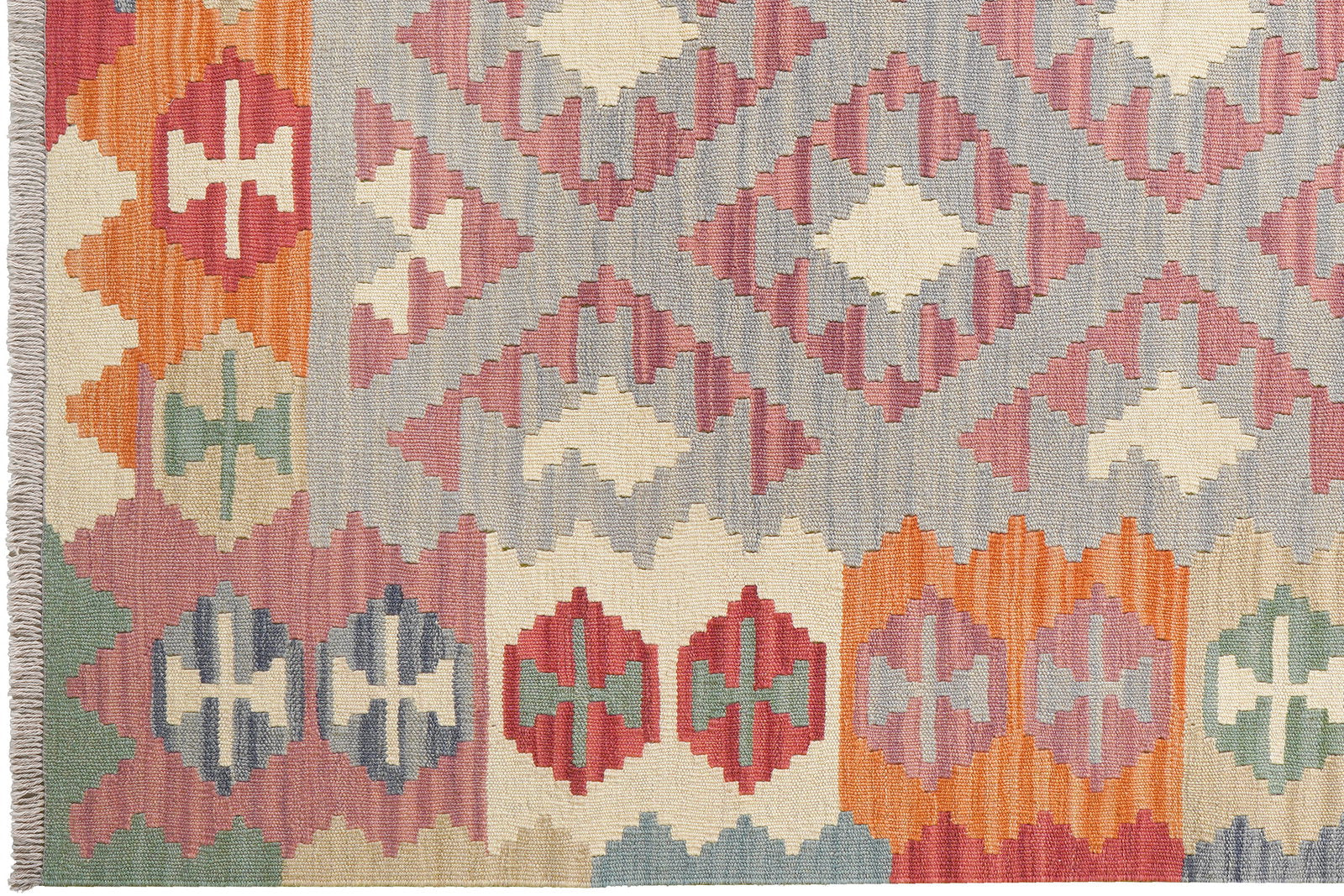 Kelim Gashgai — Handgefertigt, 206x153 cm, Bunt, 100% Virgin Wool | View 4