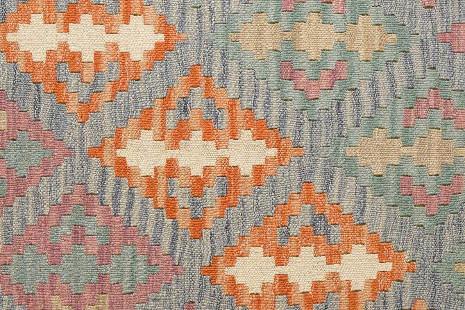 Kelim Gashgai — Handgefertigt, 213x158 cm, Orange, 100% Virgin Wool | View 6