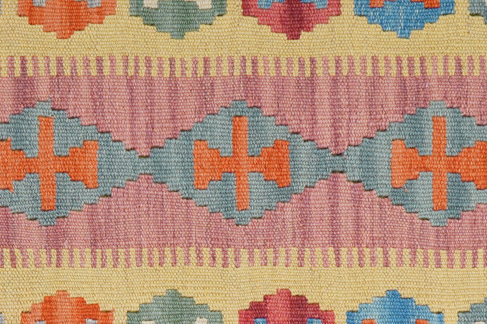 Kelim Gashgai — Handmade, 64x239 cm, Pink, 100% Virgin Wool | View 5