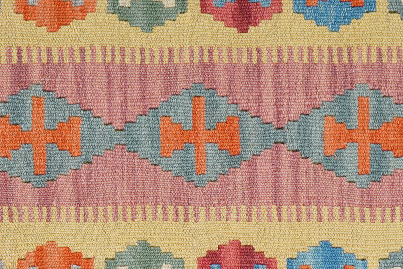 Kelim Gashgai — Handgefertigt, 239x64 cm, Gelb, 100% Virgin Wool | View 6