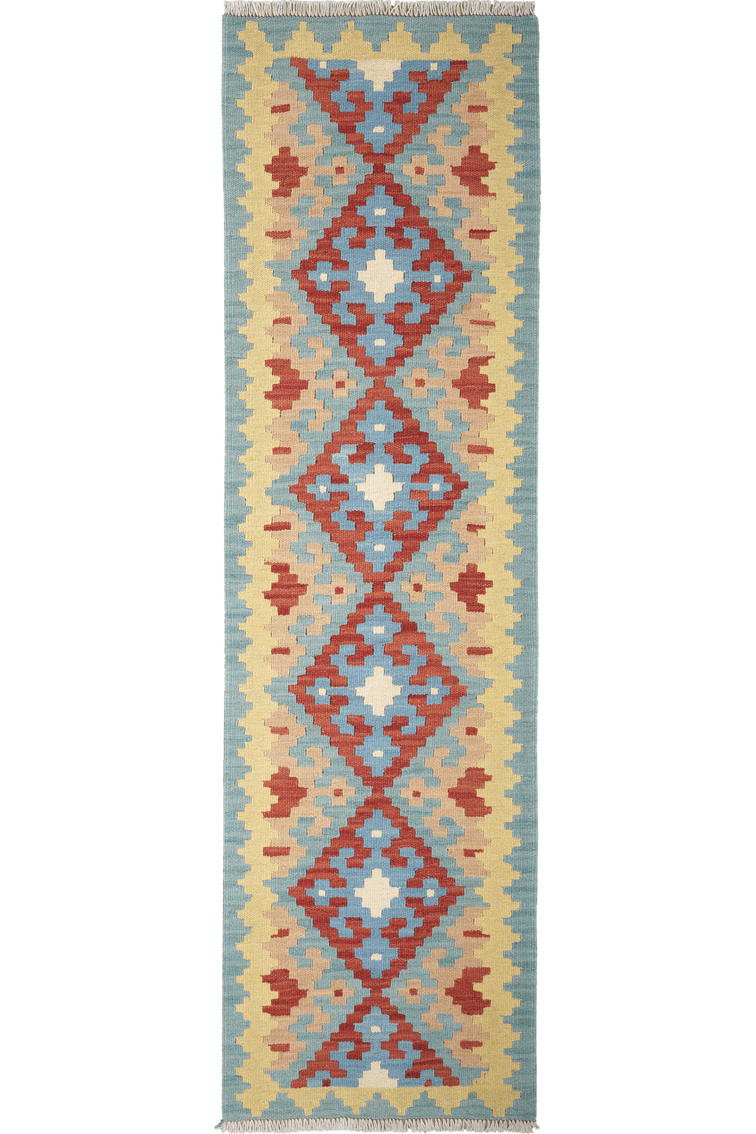 Kelim Gashgai — Handmade, 55x193 cm, Red, 100% Virgin Wool | Main view