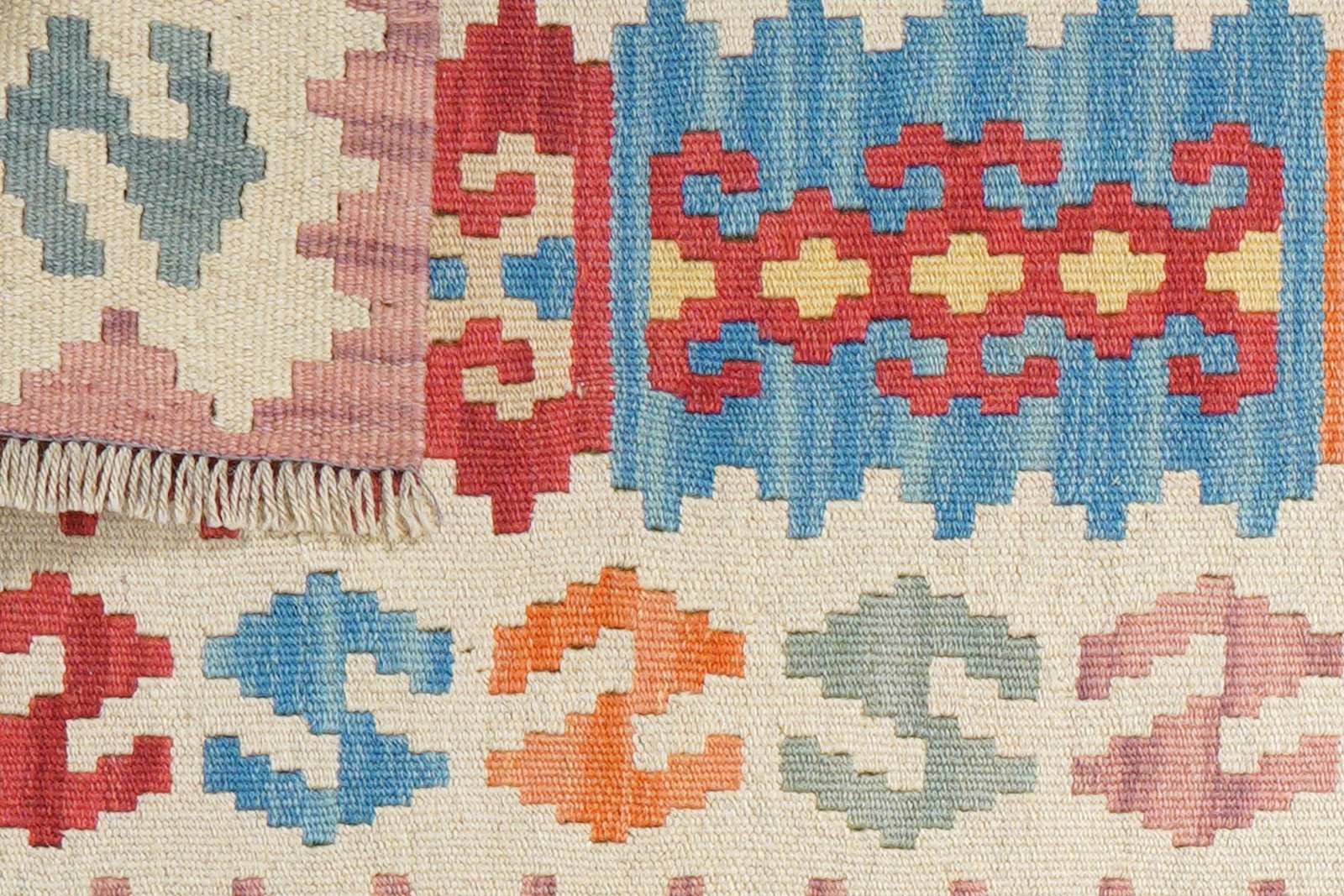 Kelim Gashgai — Handmade, 57x194 cm, Multicolor, 100% Virgin Wool | View 6