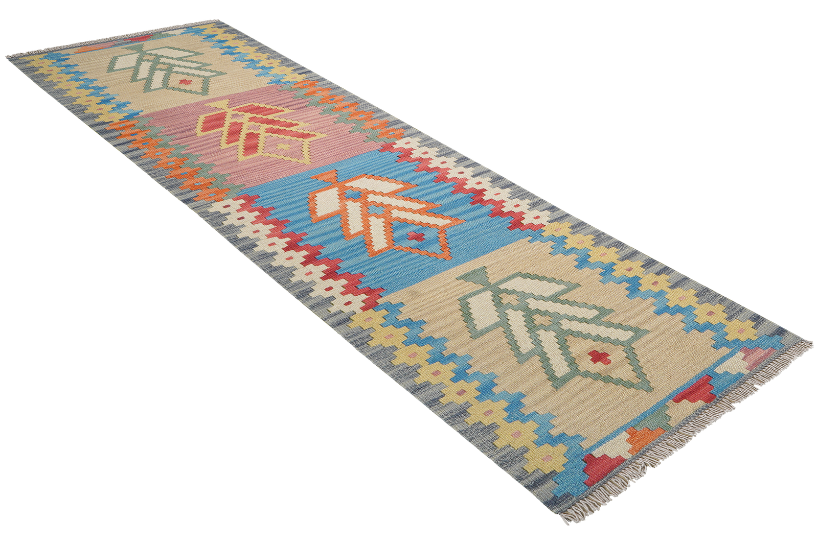 Kelim Gashgai — Handgefertigt, 188x58 cm, Bunt, 100% Virgin Wool | View 5