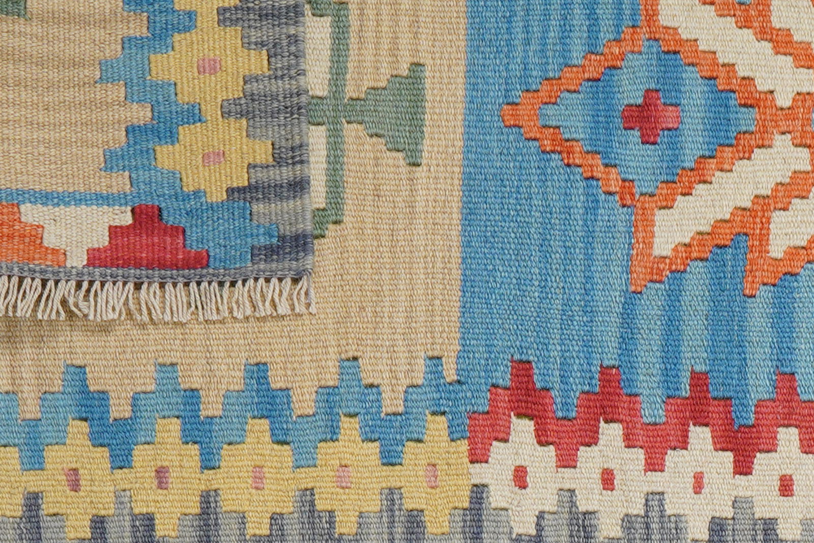 Kelim Gashgai — Handgefertigt, 188x58 cm, Bunt, 100% Virgin Wool | View 7