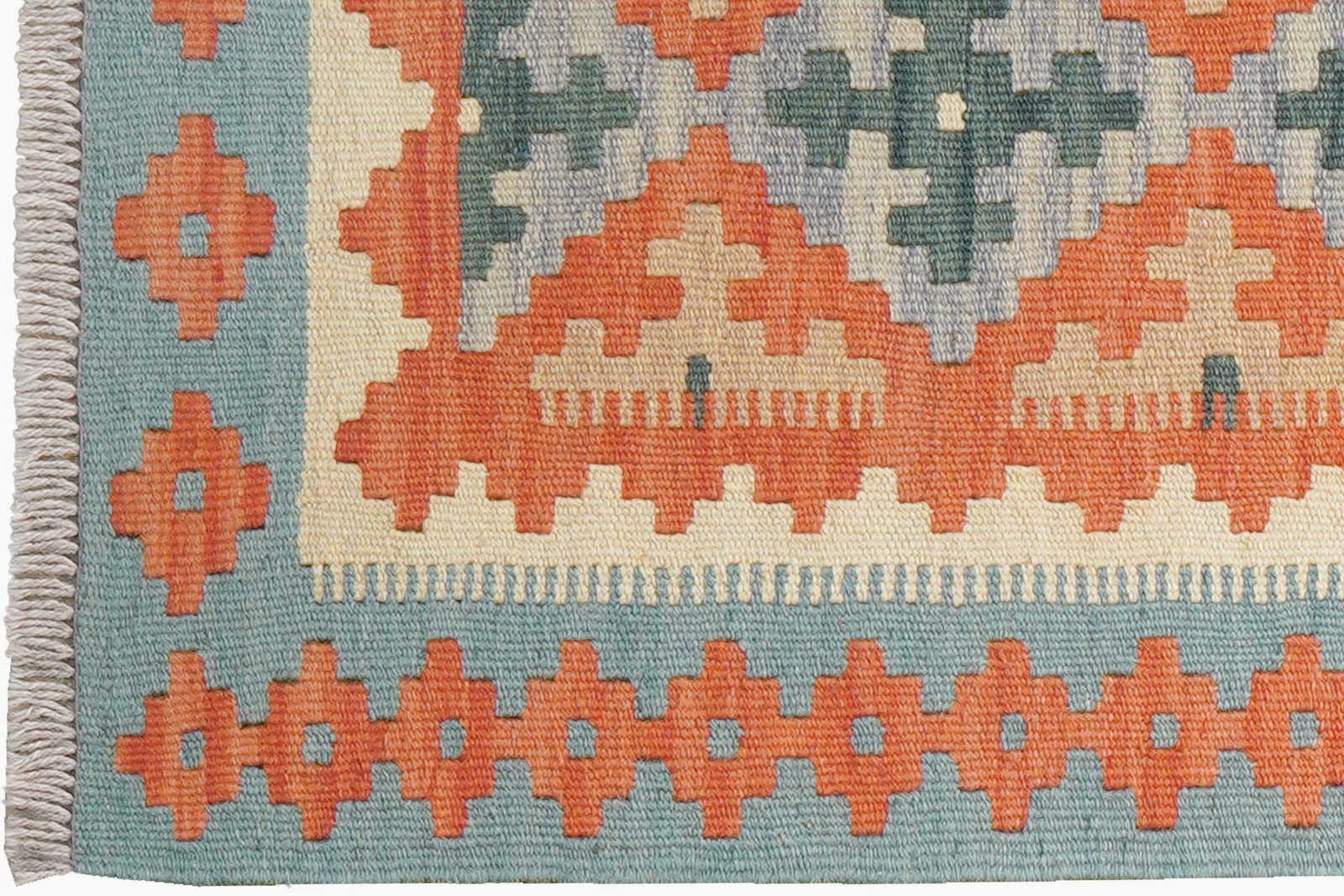 Kelim Gashgai — Handmade, 58x203 cm, Red, 100% Virgin Wool | View 3