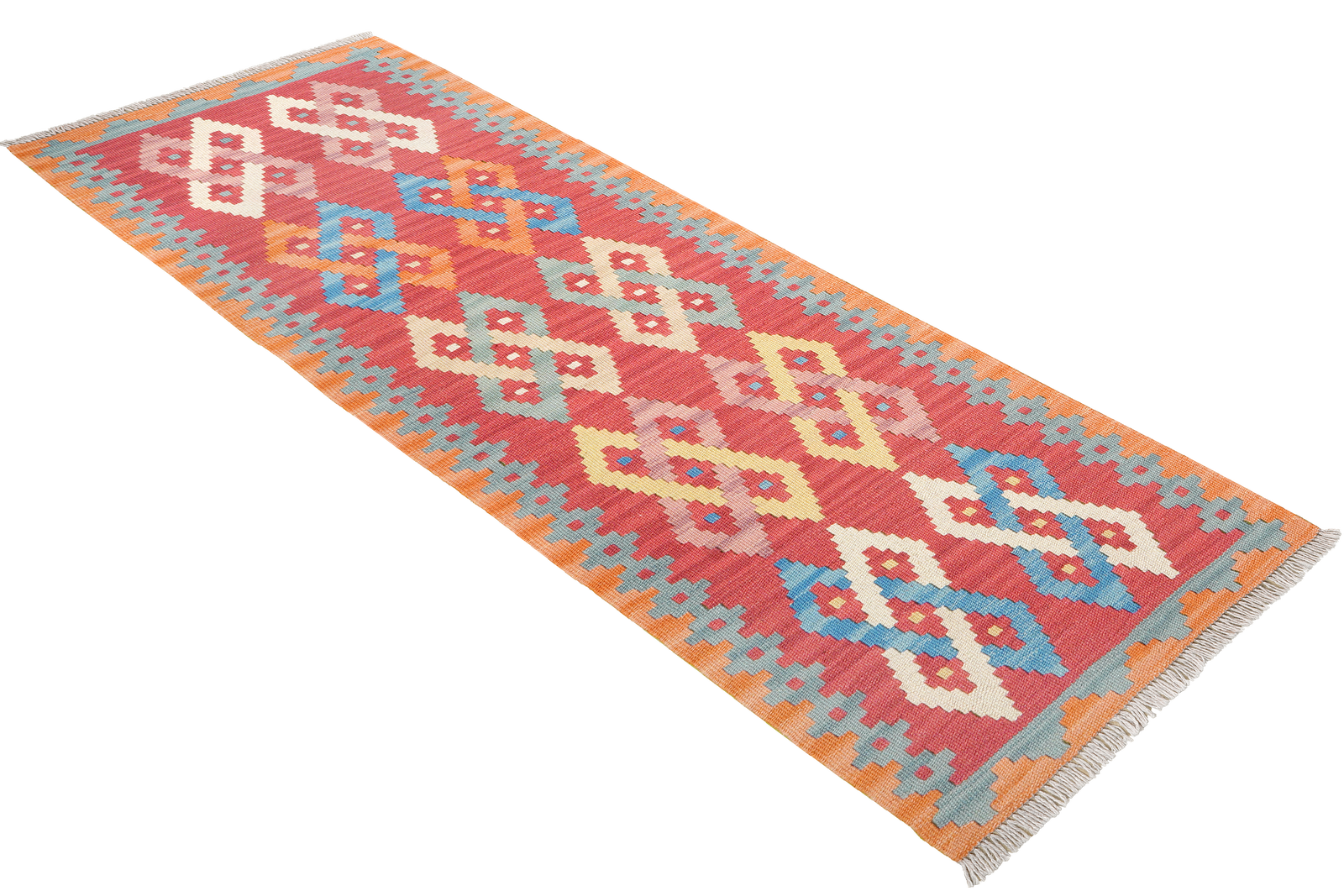 Kelim Gashgai — Handgefertigt, 186x62 cm, Blau, 100% Virgin Wool | View 5