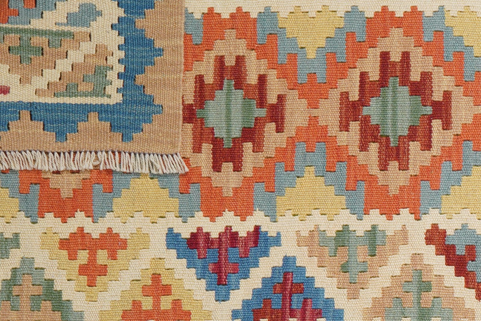 Kelim Gashgai — Handmade, 83x206 cm, Multicolor, 100% Virgin Wool | View 6