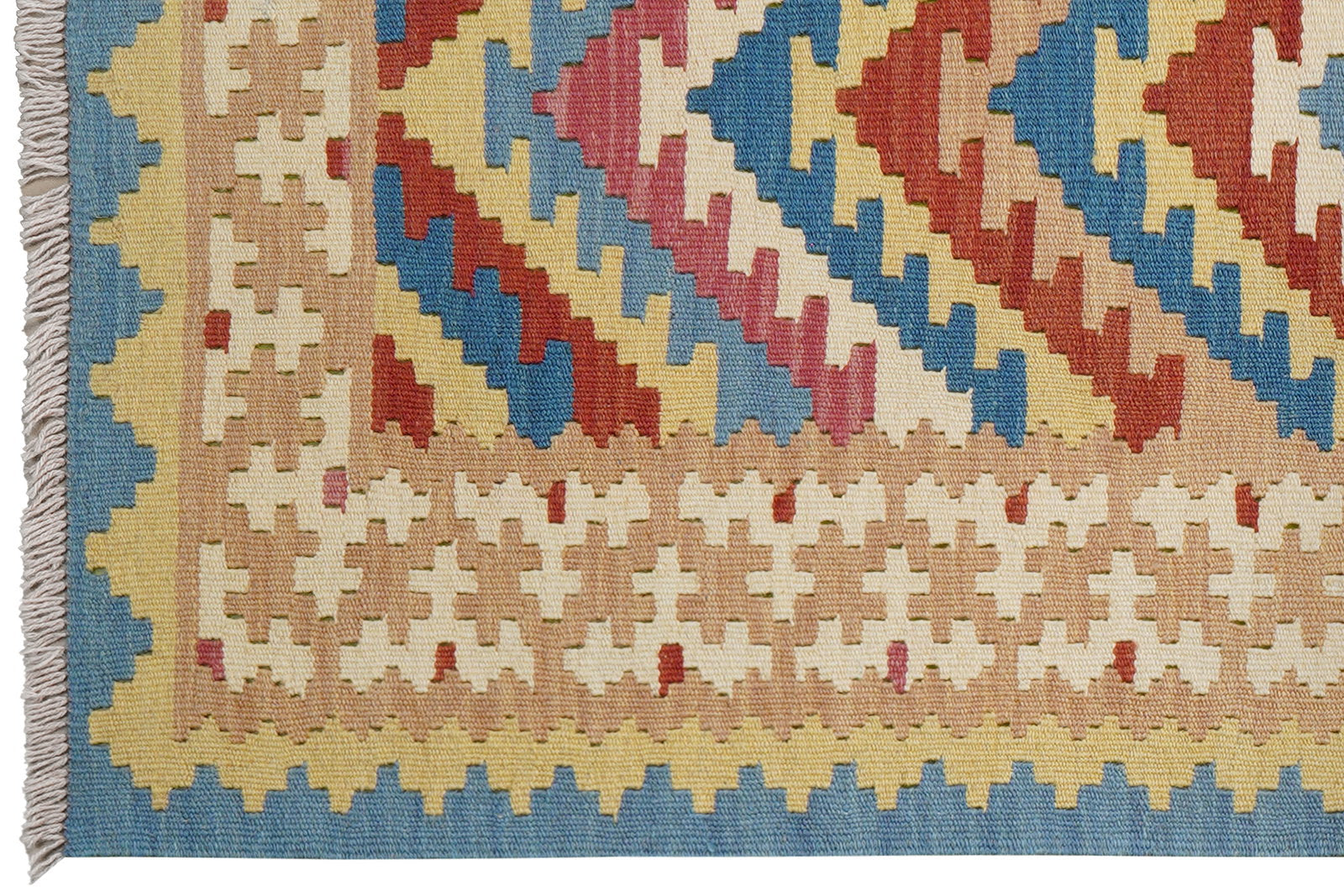 Kelim Gashgai — Handgefertigt, 195x85 cm, Beige, 100% Virgin Wool | View 4