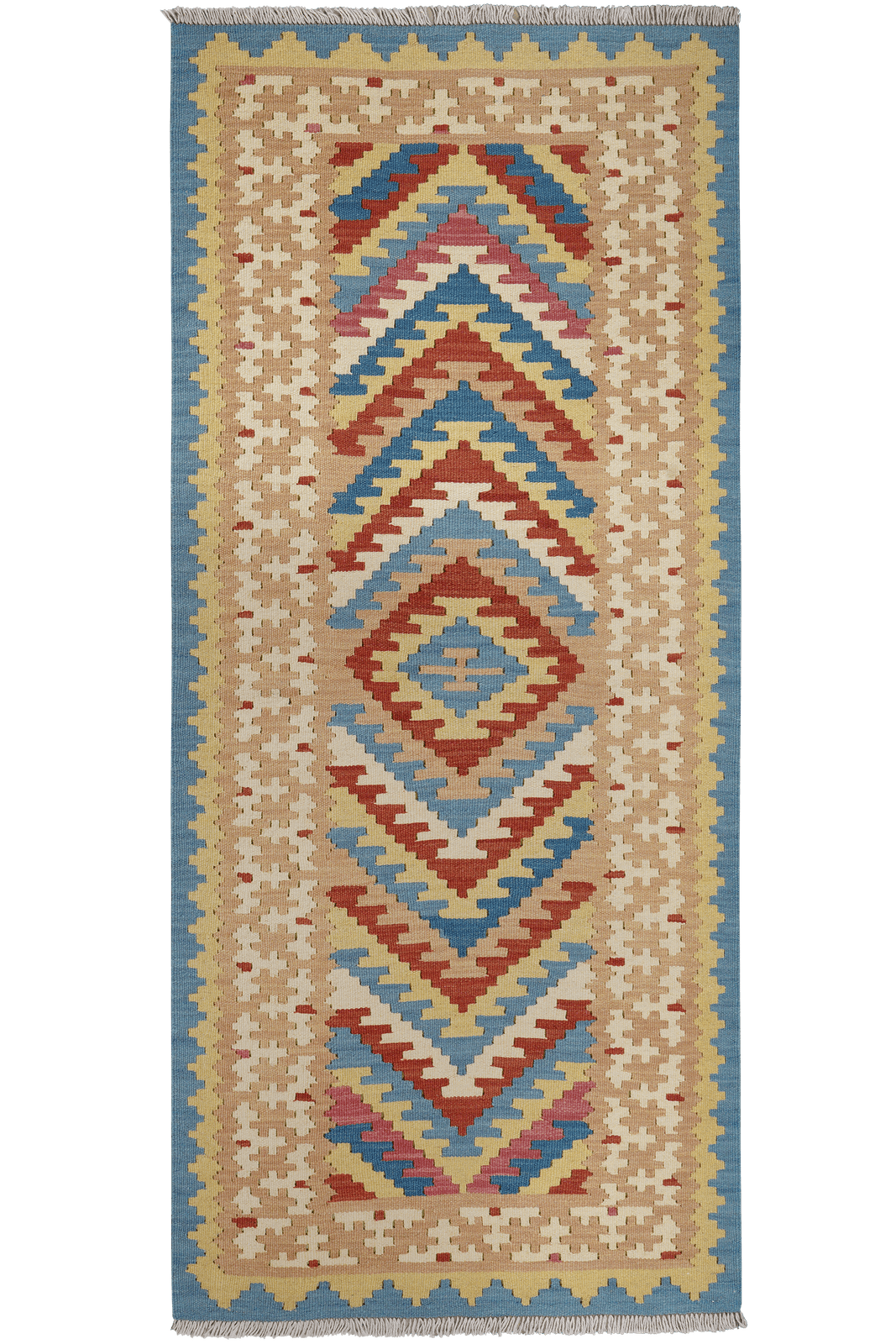 Kelim Gashgai — Handmade, 85x195 cm, Multicolor, 100% Virgin Wool | Main view