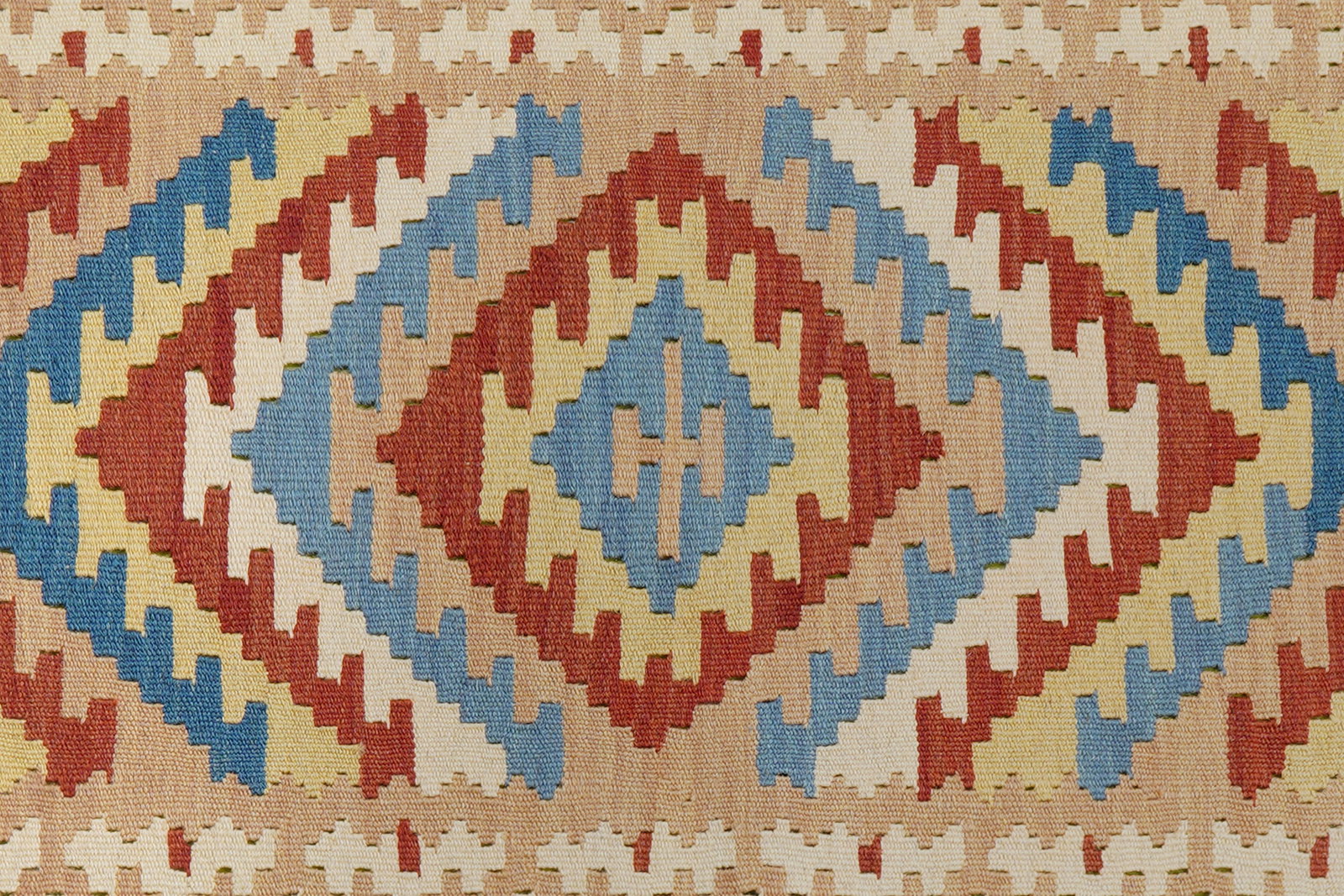 Kelim Gashgai — Handgefertigt, 195x85 cm, Beige, 100% Virgin Wool | View 6