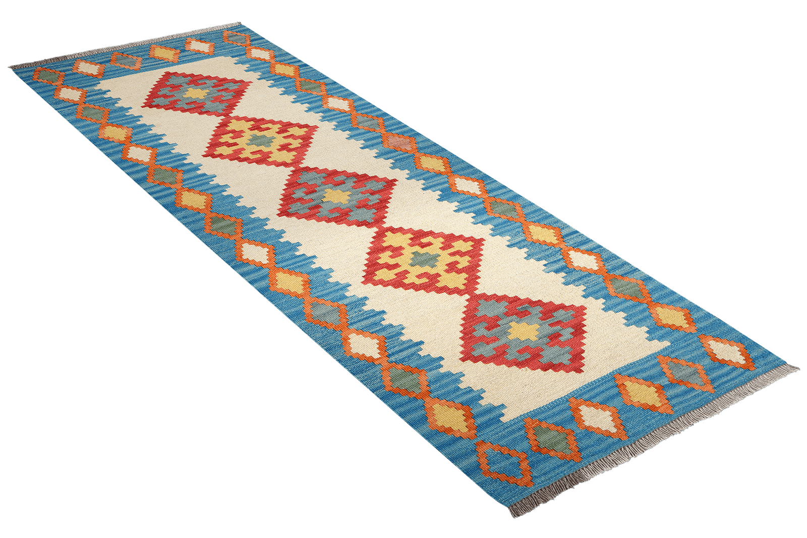 Kelim Gashgai — Handmade, 79x200 cm, Beige, 100% Virgin Wool | View 4
