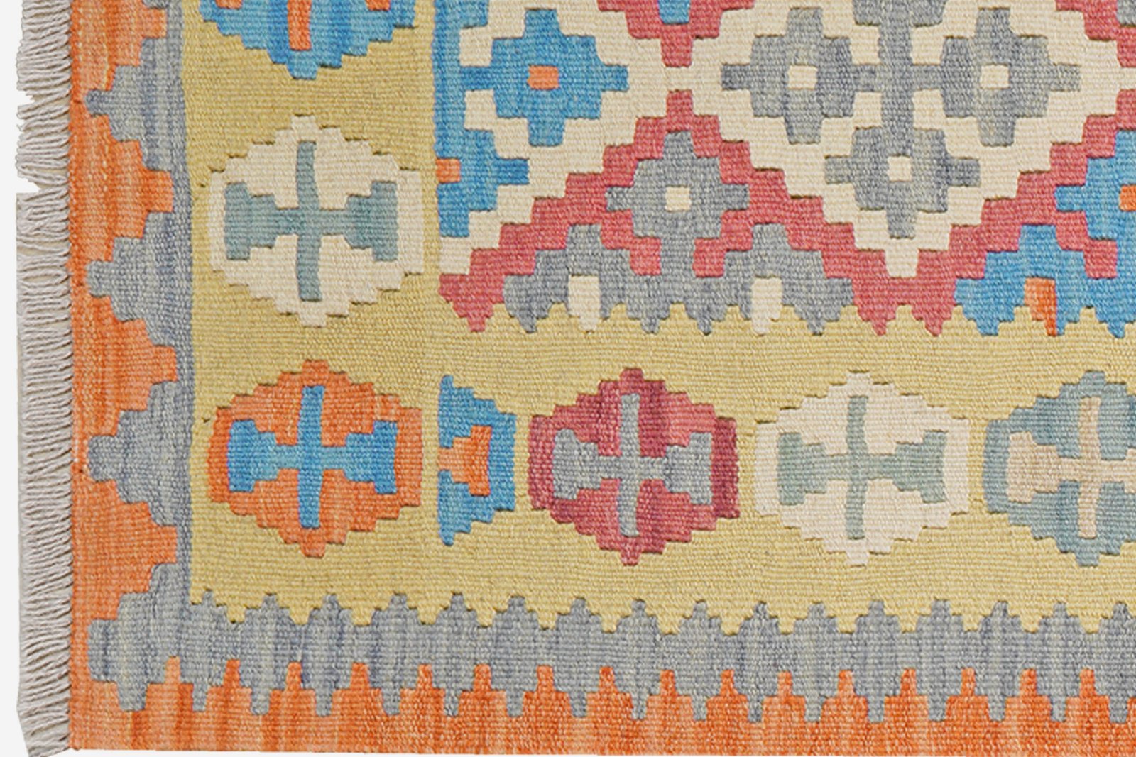 Kelim Gashgai — Handmade, 84x239 cm, Red, 100% Virgin Wool | View 3