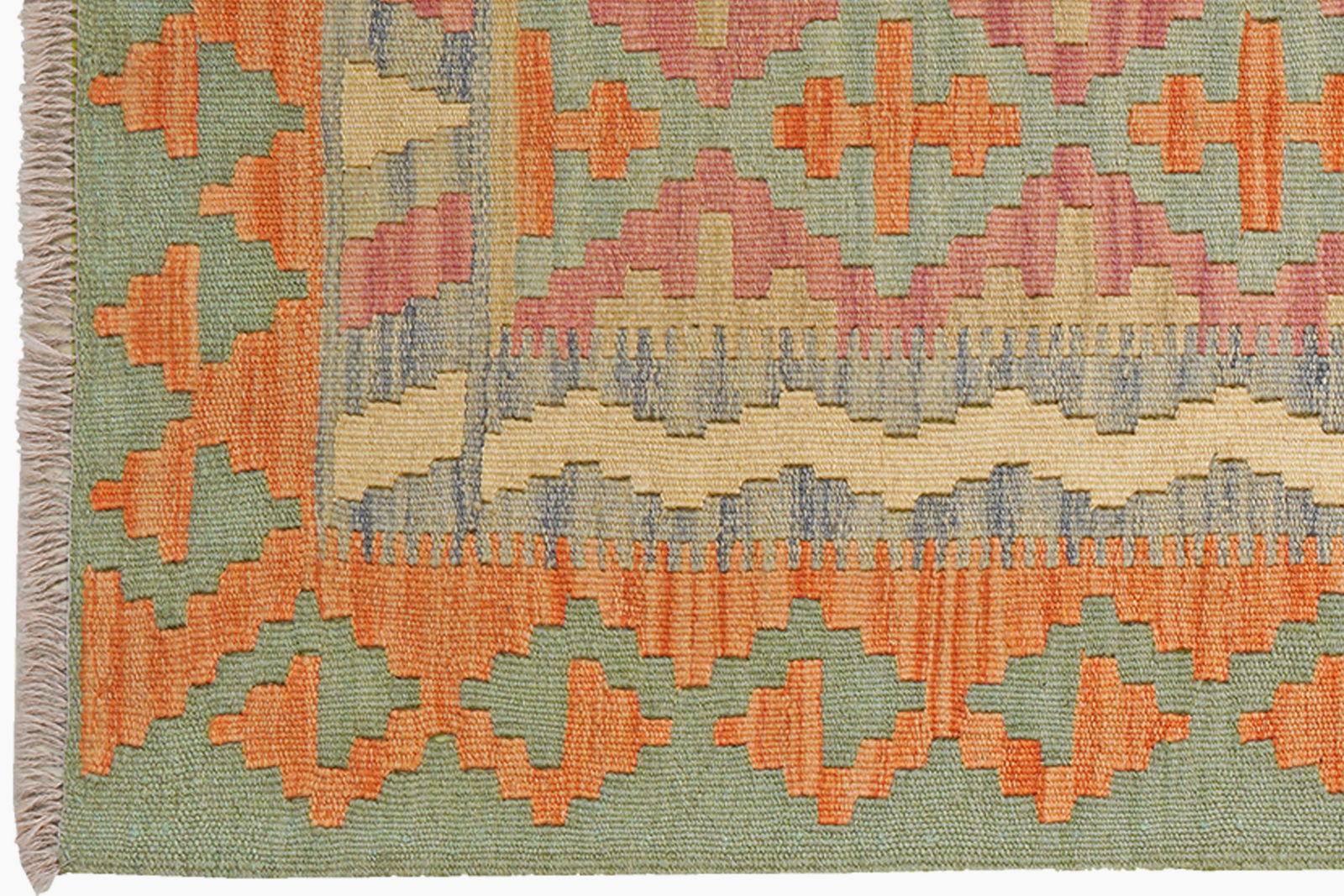 Kelim Gashgai — Handgefertigt, 246x85 cm, Rot, 100% Virgin Wool | View 4