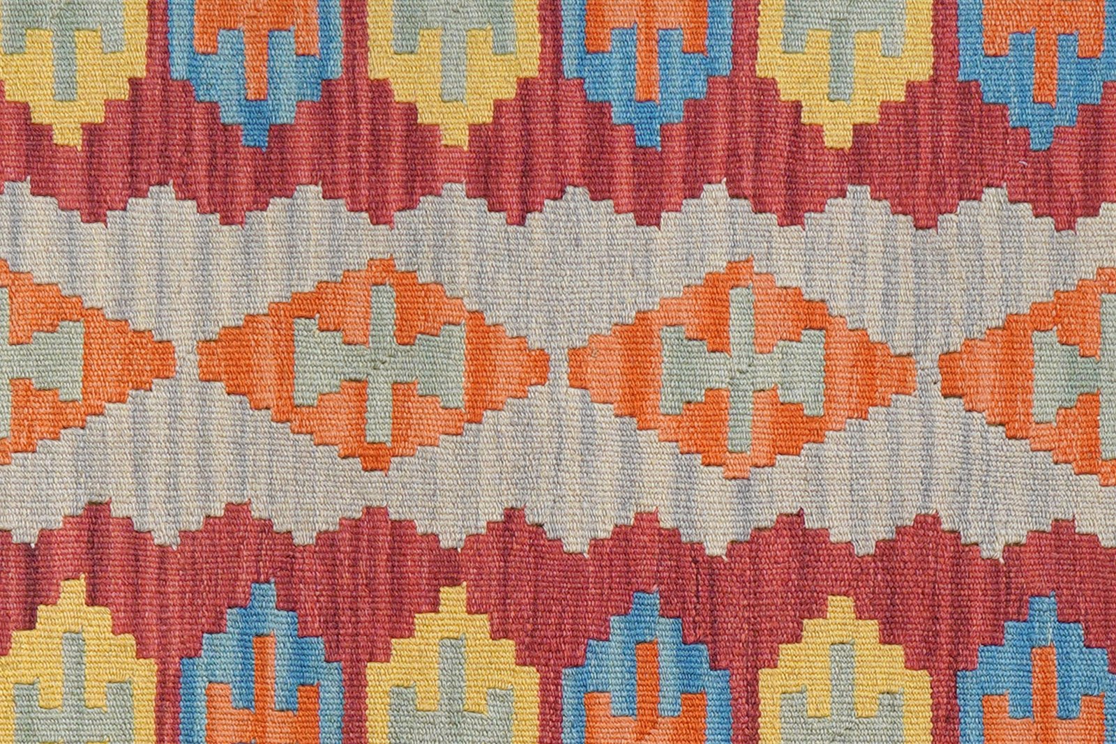 Kelim Gashgai — Handmade, 82x122 cm, Grey, 100% Virgin Wool | View 5