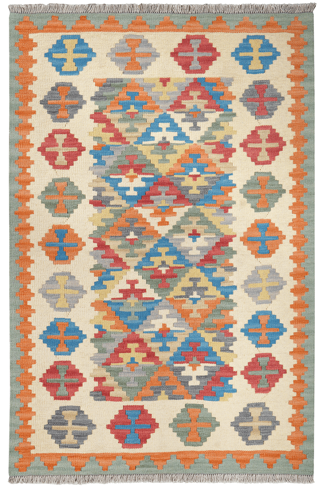 Kelim Gashgai — Handmade, 101x153 cm, Multicolor, 100% Virgin Wool | Main view
