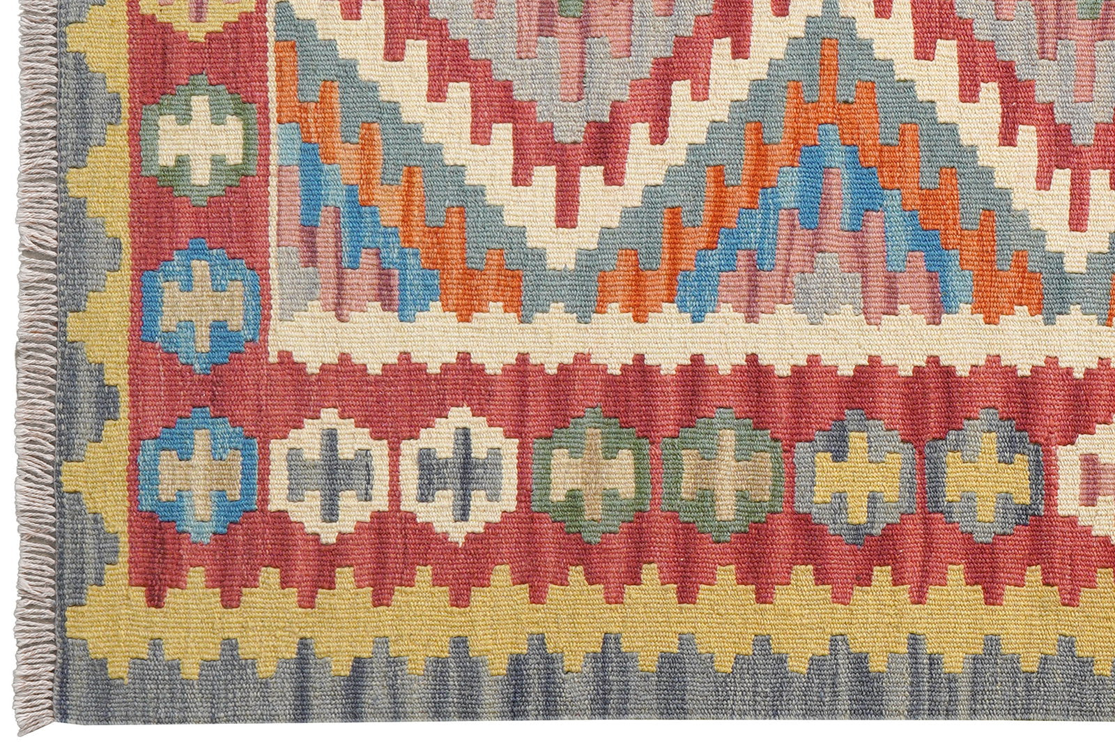Kelim Gashgai — Handgefertigt, 153x105 cm, Rot, 100% Virgin Wool | View 4