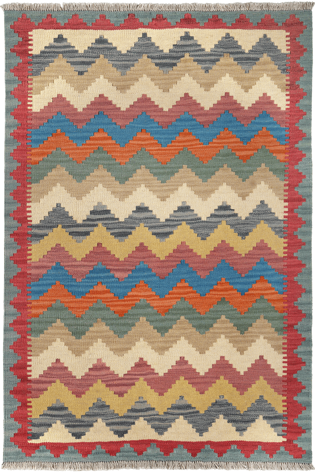 Kelim Gashgai — Handmade, 103x154 cm, Multicolor, 100% Virgin Wool | Main view