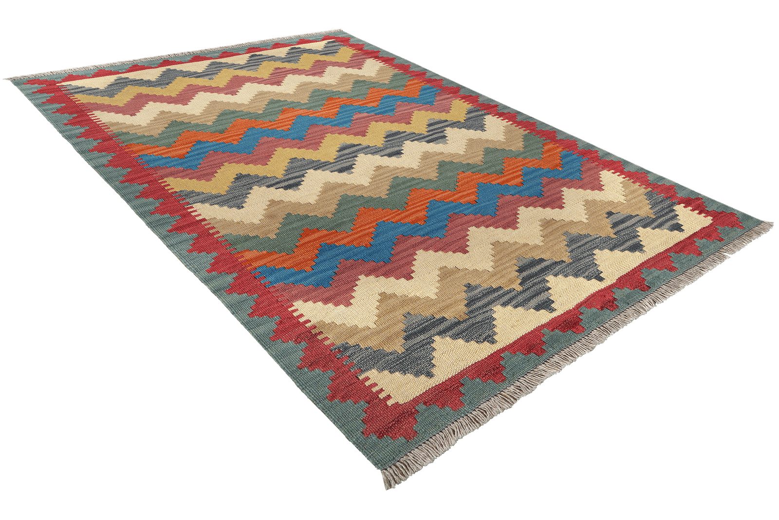 Kelim Gashgai — Handmade, 103x154 cm, Multicolor, 100% Virgin Wool | View 4