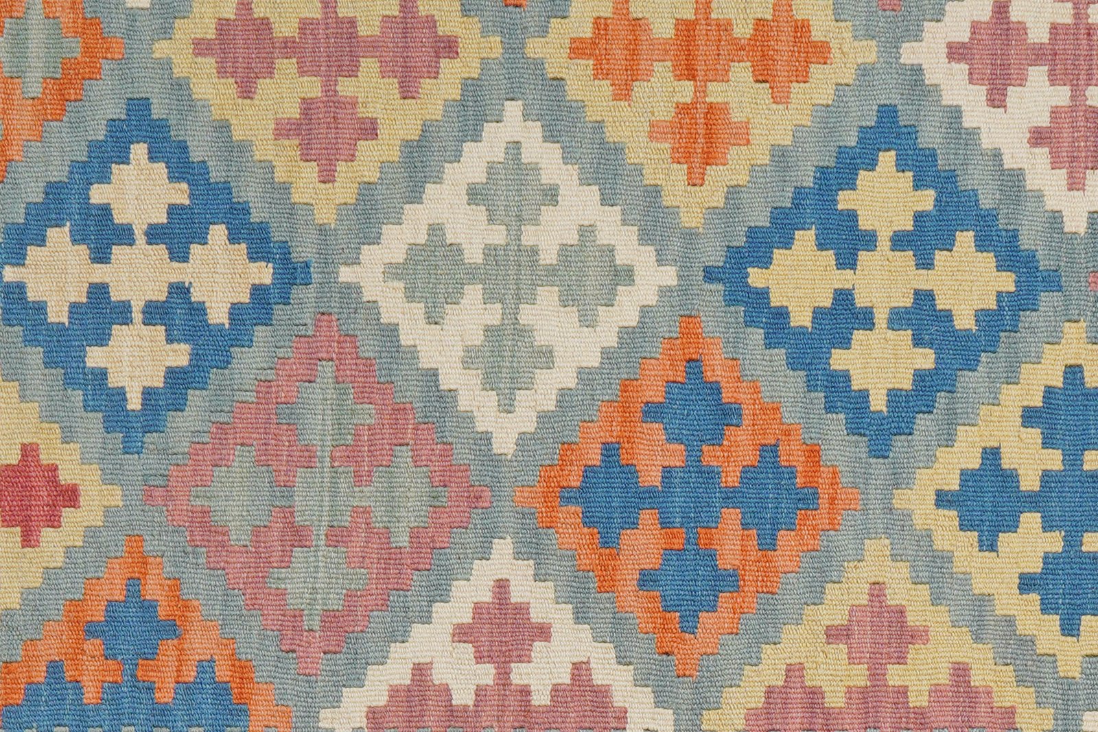 Kelim Gashgai — Handmade, 107x152 cm, Blue, 100% Virgin Wool | View 5