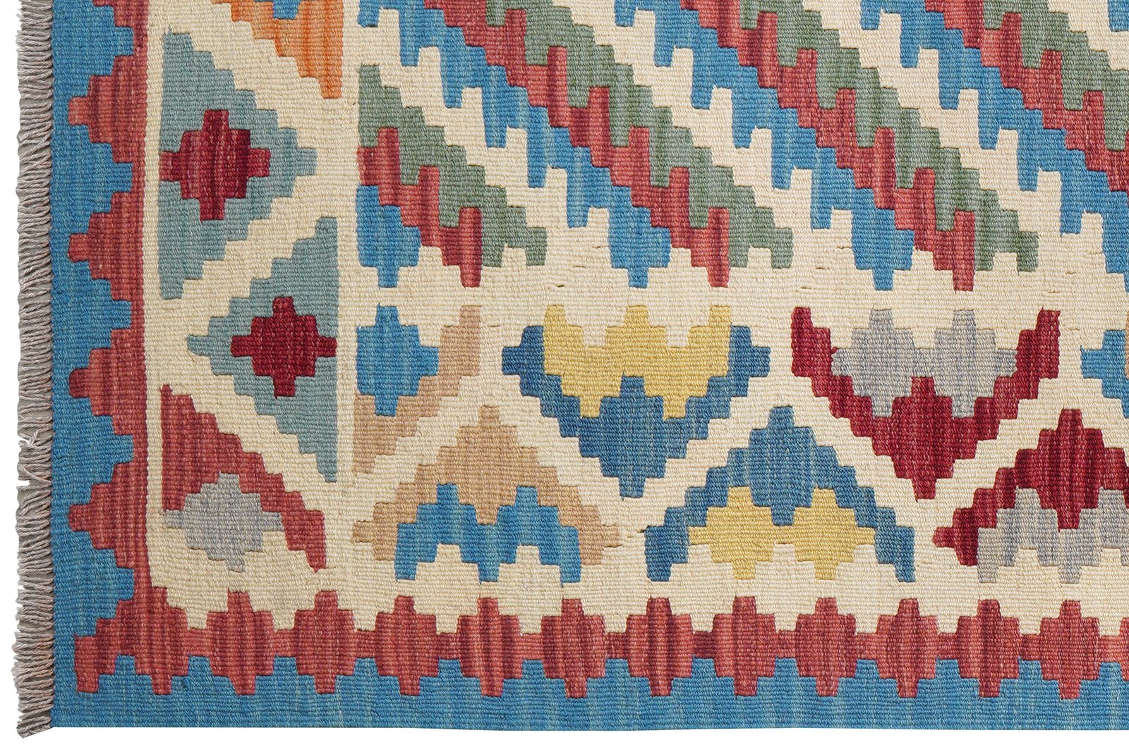 Kelim Gashgai — Handmade, 122x179 cm, Multicolor, 100% Virgin Wool | View 3