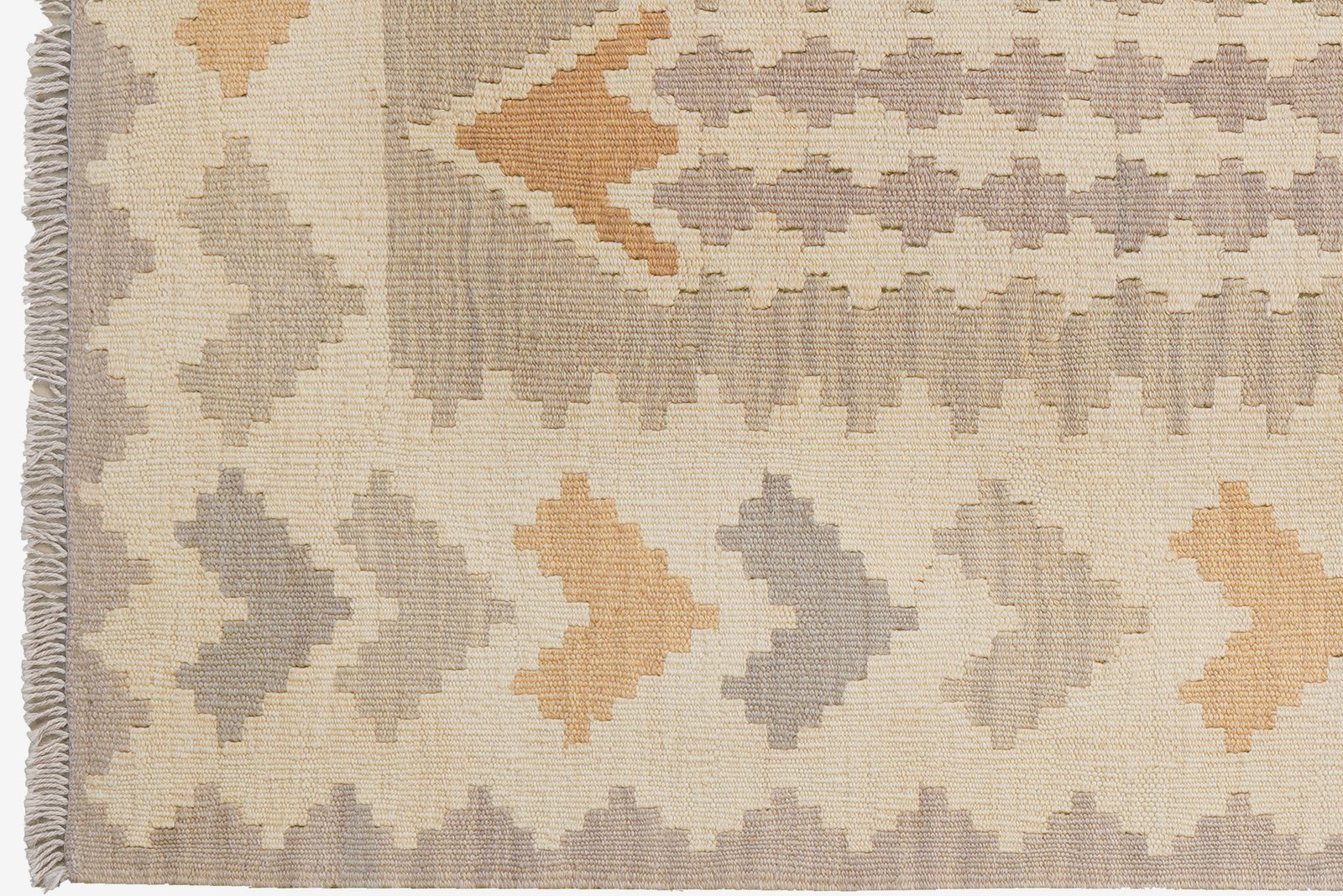 Kelim Gashgai — Handmade, 122x175 cm, Grey, 100% Virgin Wool | View 3