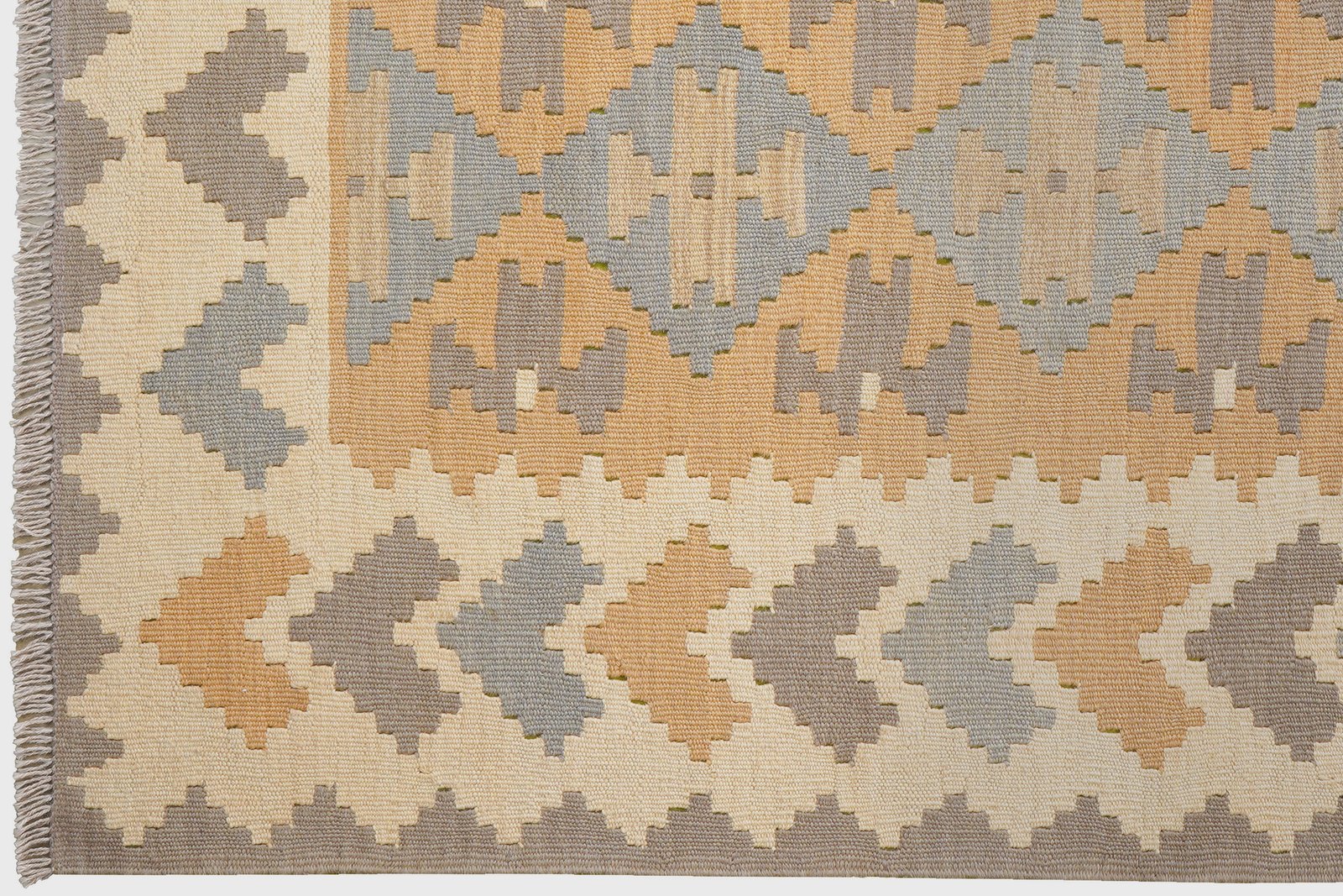 Kelim Gashgai — Handmade, 147x192 cm, Yellow, 100% Virgin Wool | View 3