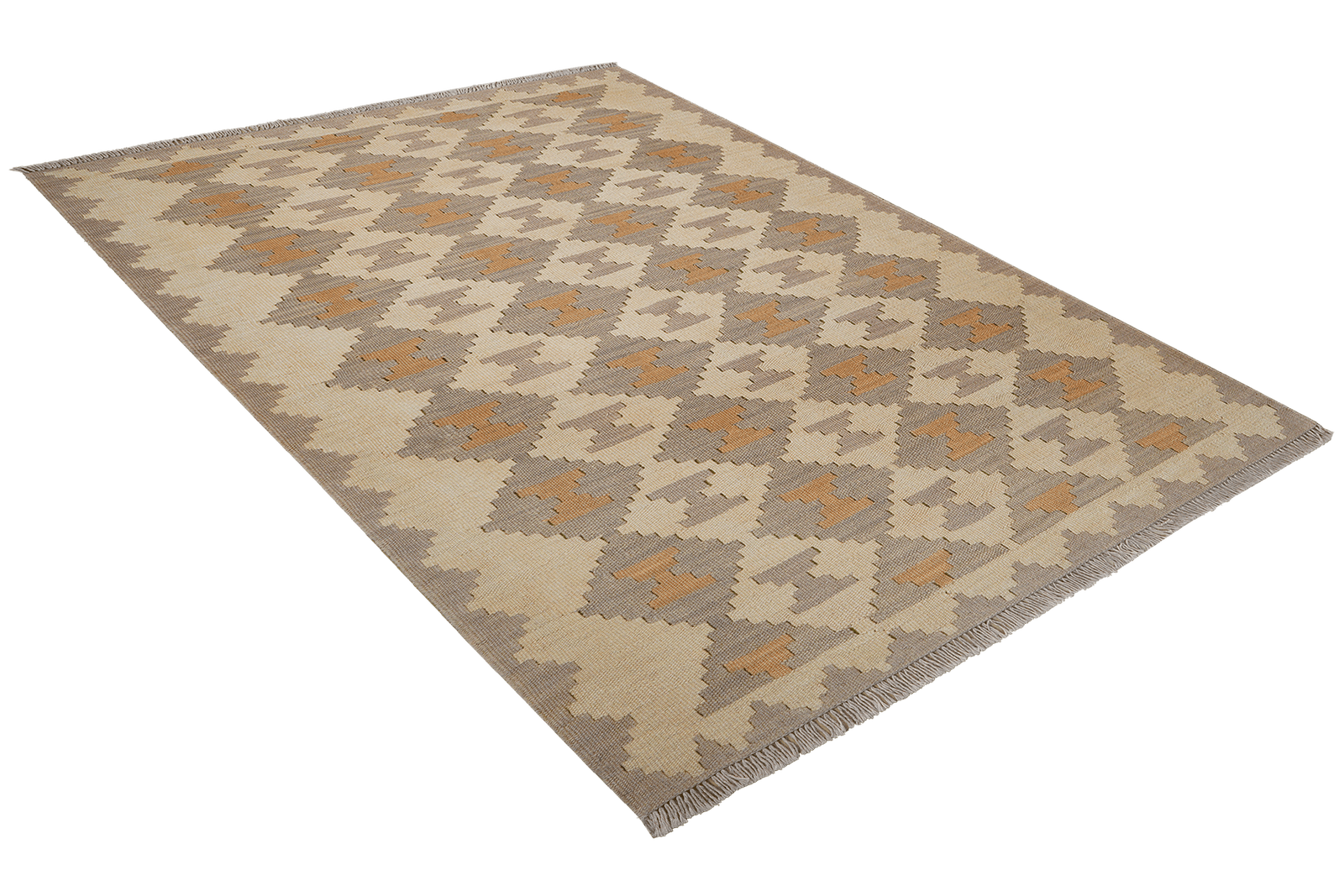 Kelim Gashgai — Handmade, 121x175 cm, Beige, 100% Virgin Wool | View 4