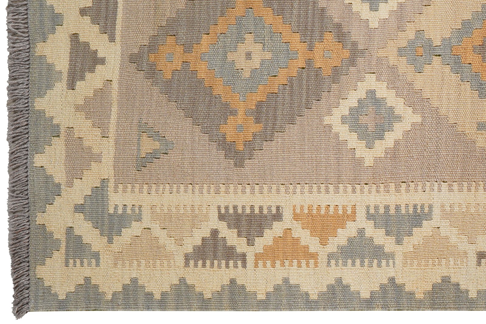 Kelim Gashgai — Handmade, 84x200 cm, Grey, 100% Virgin Wool | View 3