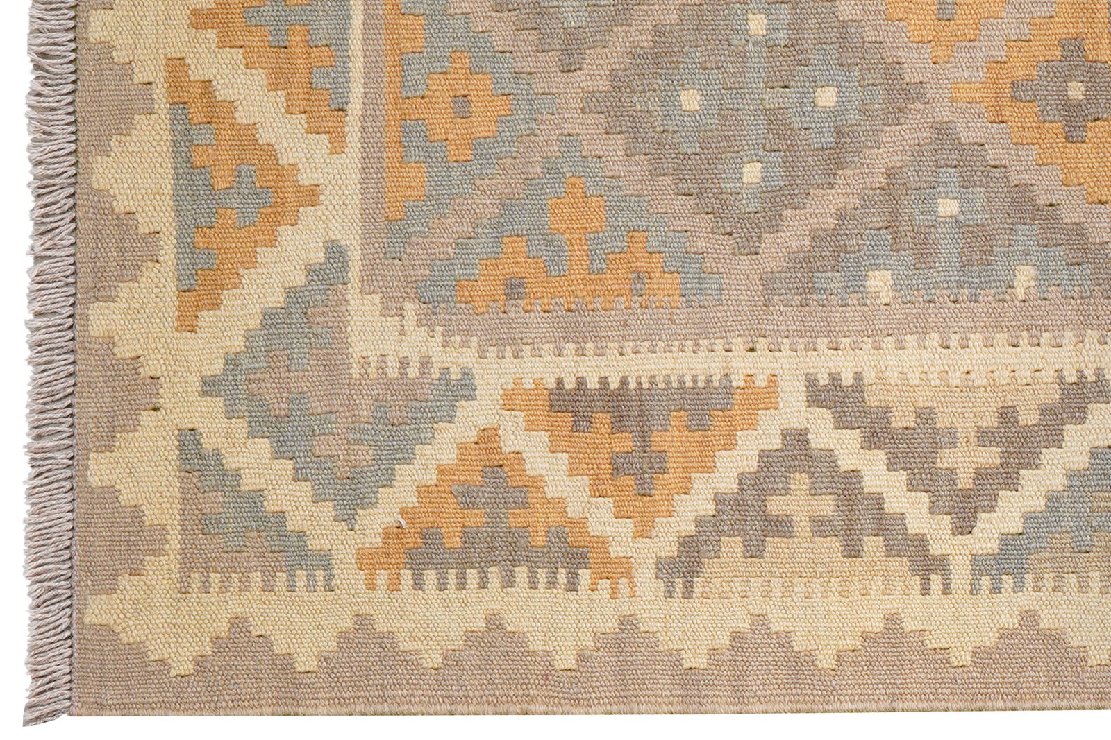 Kelim Gashgai — Handmade, 82x197 cm, Grey, 100% Virgin Wool | View 3
