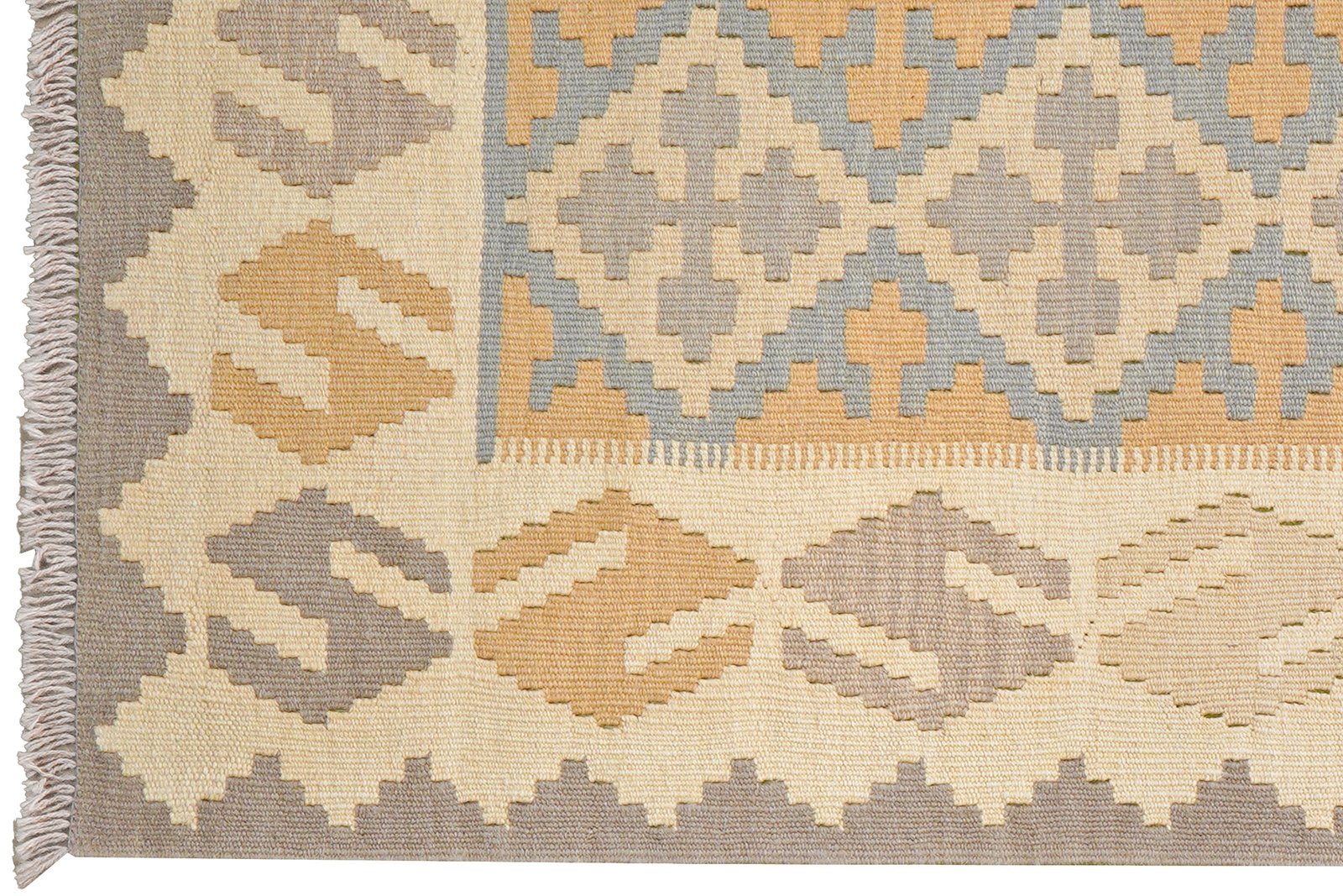 Kelim Gashgai — Handmade, 76x293 cm, Yellow, 100% Virgin Wool | View 3
