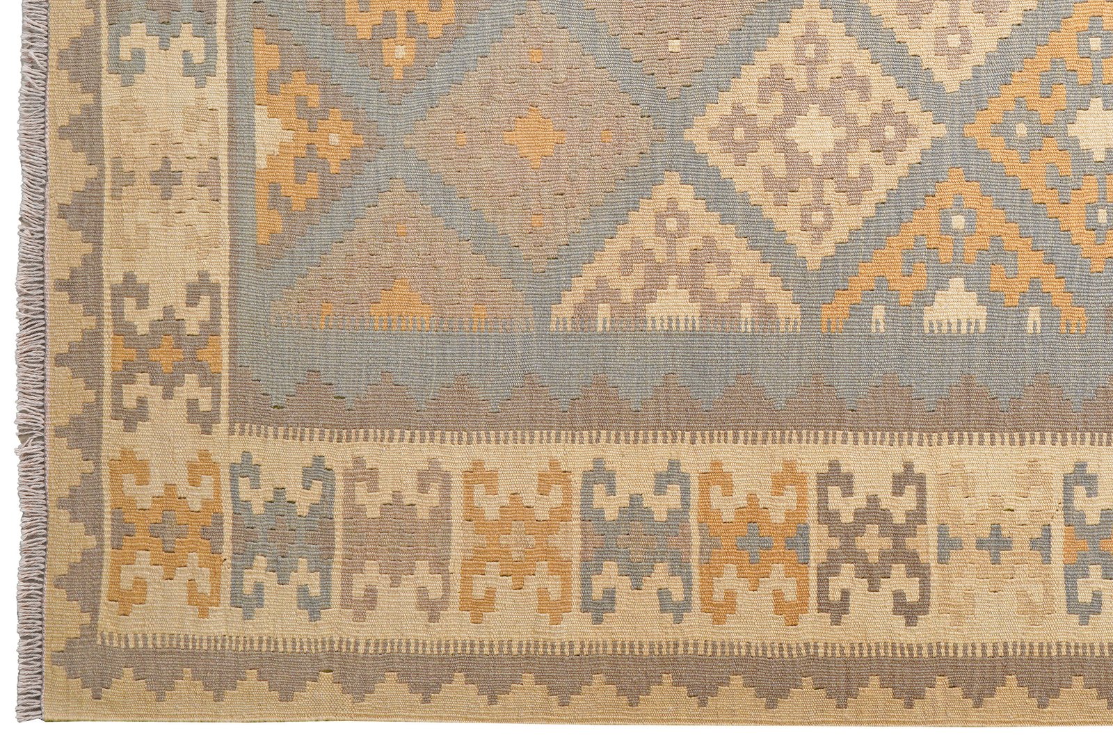 Kelim Gashgai — Handmade, 183x250 cm, Grey, 100% Virgin Wool | View 3