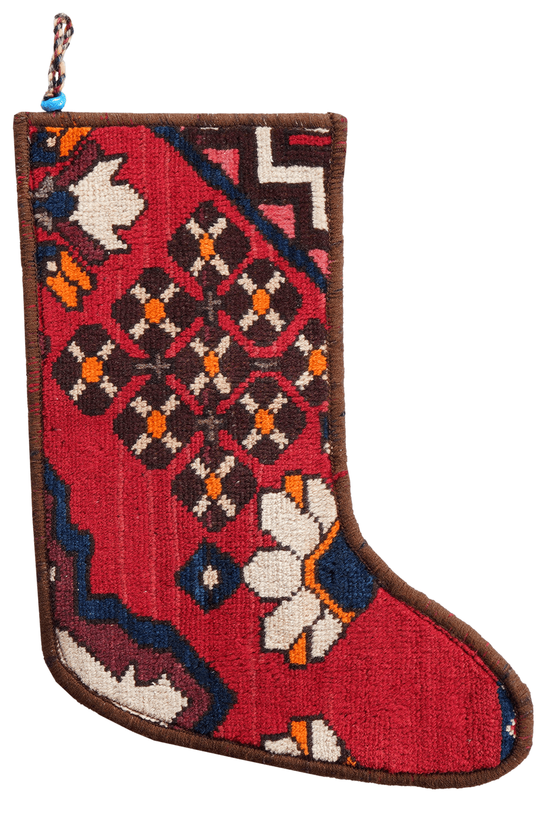 Weihnachtsstrumpf — Hand-knotted, 56x41 cm, Multicolor, 100% Virgin Wool | Main view