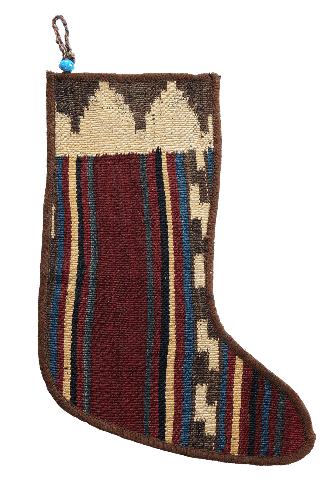 Weihnachtsstrumpf — Hand-knotted, 56x41 cm, Multicolor, 100% Virgin Wool | Main view
