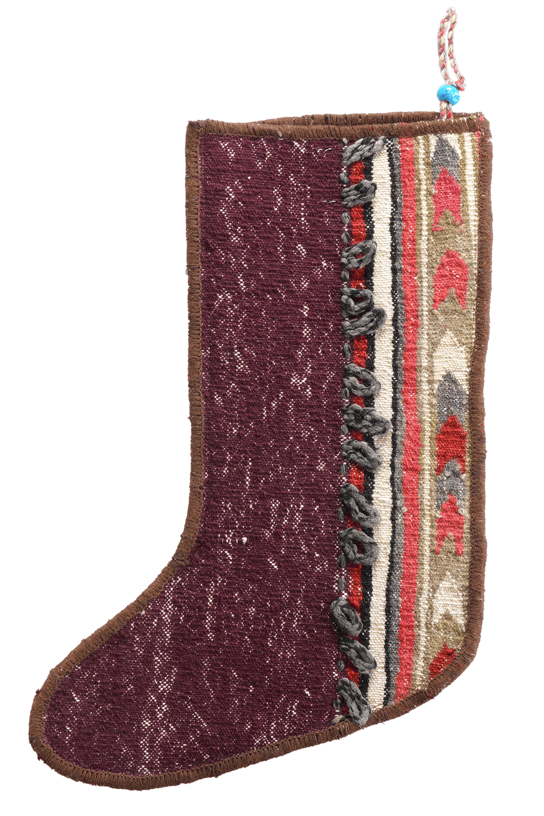 Weihnachtsstrumpf — Hand-knotted, 56x41 cm, Multicolor, 100% Virgin Wool | View 3