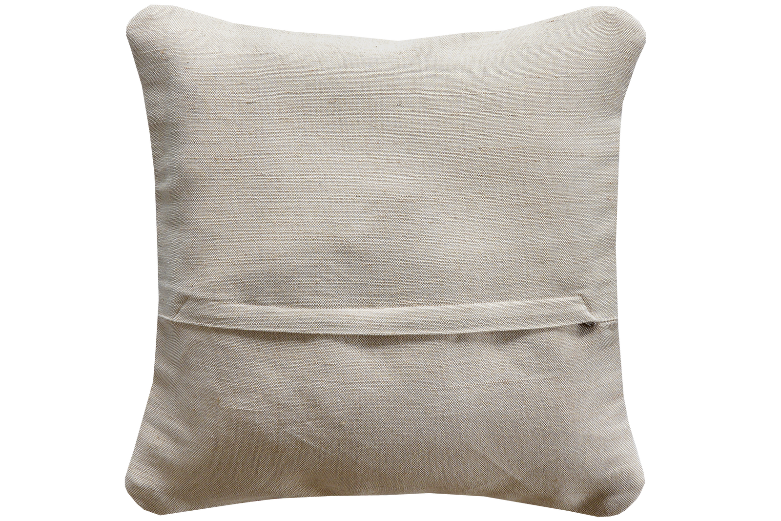 Kelim Kissen — Handgefertigt, 50x50 cm, Bunt, 100% Virgin Wool | Back view